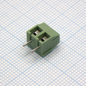 DG350-3.96-02P-14-00A(H), Винтовой клеммный блок с защитой провода, 2 контакта. Серия DG350-3.96