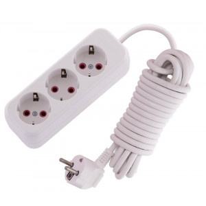 Удлинитель 3х5м с заземл. 16А IP20 Lila 720-0305-301
