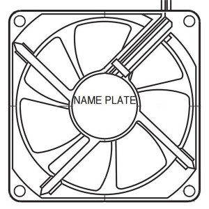 3610KL-04W-B59-E00, Вентиляторы постоянного тока DC Axial Fan, 92x25mm, 12VDC, 54.7CFM, Flange, Lock Rotor, 3-Wire