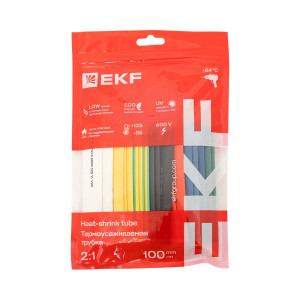 Набор трубок термоусадочных ТУТ нг тонкостен. 12/6 (7 цветов по 3шт 100мм) tut-n-12