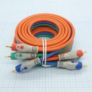 Шнур 3RCA - 3RCA   (AV628)G 3м., Шнур 3RCA - 3RCA   (AV628)G 3м.