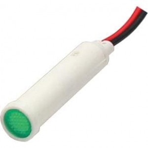 FL1P-8QW-1-G12V, Светодиодные панельные индикаторы LED GRN 8MM SNAP 12VAC/DC