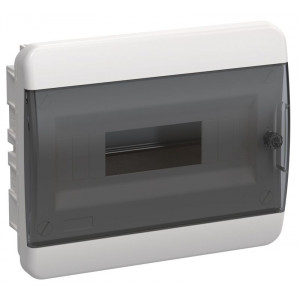 Корпус пластиковый ЩРВ-П-12 IP41 черн. прозр. дверь TEKFOR TF5-KP12-V-12-41-K01-K03