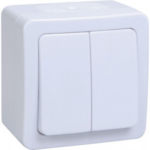 Выключатель 2-кл. ОП Гермес Plus 10А IP54 ВС20-2-0-ГПБ бел. EVMP20-K01-10-54-EC