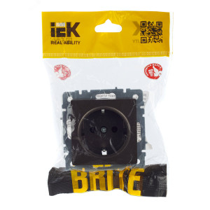 Розетка 1-м СП BRITE РС11-1-0-БрТБ 16А с заземл. без защ. шторки бронза BR-R11-16-K45