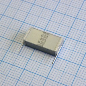 B32562J6224K000, Конденсатор металлоплёночный полиэтилентерефталатный 0.22мкФ 400В ±10% (16.5х4.7х7.5мм) шаг выводов 15мм 125°С россыпь