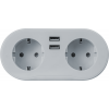 Разветвитель 2-м с заземл. 14 556 Smart Home NSH-ST-02 2хUSB с управлением по WI-FI бел. 14556