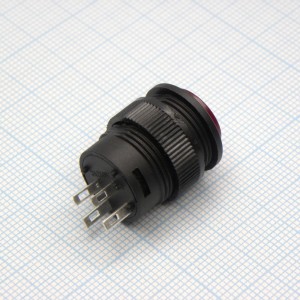 DS R16-503AD-R Lock, с фиксацией, норм. разомкн. 250В 3А/ отдельные контакты на подсветку 3.5V