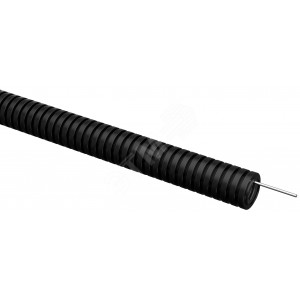 ELASTA Труба гофр. ПВХ d=20мм с зондом черная (100м) ET-TG21-121-020-100-K02