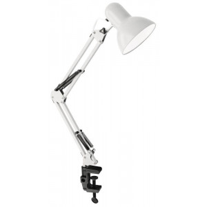 Светильник настольный UF-312P С01 230В 60Вт струбцина бел. 12894