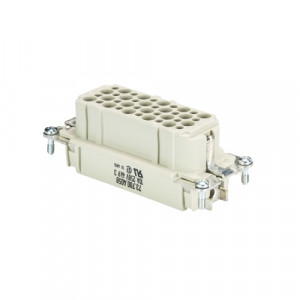 Розеточная контактная вставка HD BUC 40 25, Розеточная контактная вставка, обжимная фиксация, 40 полюсов + PE, типоразмер 16B, 250V, 10A, (обжимные контакты поставляются отдельно)