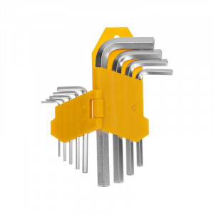 Набор ключей имбусовых HEX KRANZ 1,5-10 мм, CrV, 9 шт. KR-12-5215