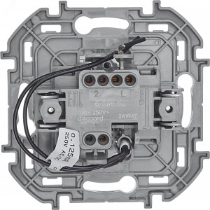 Переключатель 1-кл. Inspiria 10А IP20 250В 10AX с подсветкой / индикацией механизм алюм. Leg 673662
