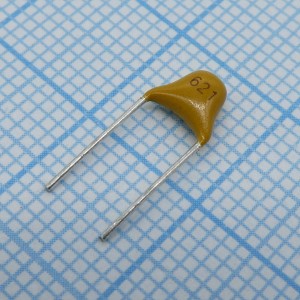 TS170R1H621JSBNB0R, Конденсатор керамический многослойный 620пФ 50В NPO ±5% радиальный 5.08мм 125°C россыпь