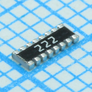YC248-JR-072K2L, Резисторная сборка SMD 1606 8 резисторов по 2.2кОм