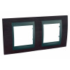 UNICA TOP РАМКА 2-постовая, горизонтальная, ГРАФИТ/ВЕНГЕ MGU66.004.2M3