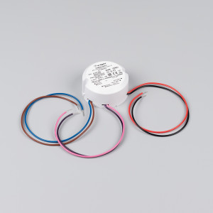 Блок питания ARJ-SN-40300-PFC-DALI-R (12W, 9-40V, 0.3A) 038299(1), Диммируемый источник тока по протоколу DALI с гальванической развязкой для светильников и мощных светодиодов. Входное напряжение 220-240 VAC. Выходные параметры: 9-40В (300мА), максимальная мощность 12 Вт. Встроенный PFC >0,95.