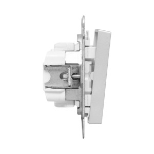 Механизм выключателя, двухклавишный, алюминий Эпика EKF UP1-SWA-20