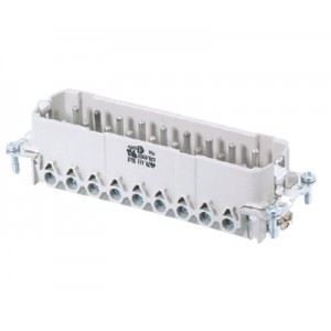 Вилочная контактная вставка 70.410.1640.0, Вилочная контактная вставка, винтовая фиксация, 16/2 полюсов + PE, типоразмер 24B, 400/690V, 16A, сечение обслуживаемых проводников 0,5-2,5 мм кв, тип покрытия контактов: олово,