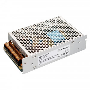 Блок питания ARS-200-24 (24V, 8.3A, 200W) 025401, Источник напряжения с гальванической развязкой для светодиодных изделий. Входное напряжение 185-264 VAC. Выходные параметры: 24 В, 8,3 А, 200 Вт. Встроенный PFC >0,5. Негерметичный алюминиевый сетчатый корпус IP 20. Габаритные размеры длина 160 мм, ширина