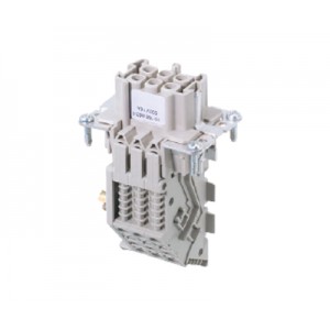 Розеточная контактная вставка 70.105.0653.4, Розеточная контактная вставка, винтовая фиксация, 6 полюсов + PE, типоразмер 6B, 500V, 16A, сечение обслуживаемых проводников 0,5-4 мм кв., тип покрытия контактов: олово, заземление справа, короткое исполенение, (4 поля для маркировки)