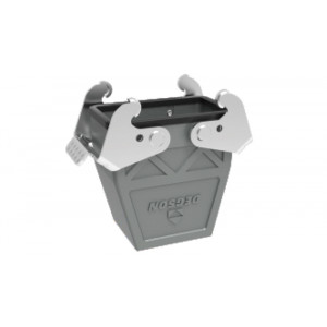 Крышка разъема D10B-CCTH-2L-PG21, Крышка разъема на кабель, типоразмер 10B, высокое исполнение, с уплотнителем, 1 отверстие с резьбой для кабельных вводов PG21, с верхним расположением, с двумя защелками, материал корпуса: алюминиевый сплав