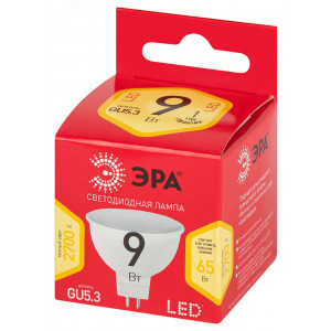 Лампа светодиодная RED LINE LED MR16-9W-827-GU5.3 R 9Вт софит тепл. бел. свет Б0054239