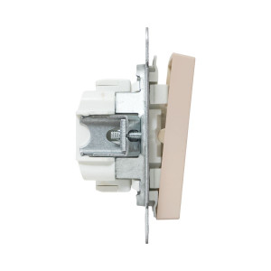 Механизм выключателя, двухклавишный, кремовый Эпика EKF UP1-SWI-20