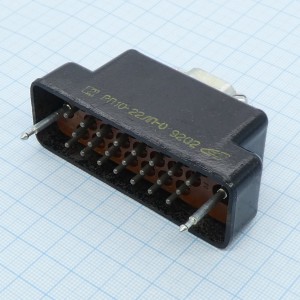 РП10-22 ЛП-О вилка с/к, Соединитель  низкочастотный, прямоугольный, внутреннего монтажа