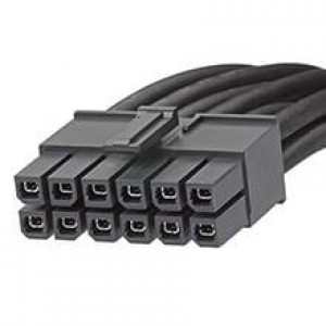 45136-1203, Шнуры питания для постоянного тока Mega-Fit CABLE ASSY 12CKT DR 300MM BLK