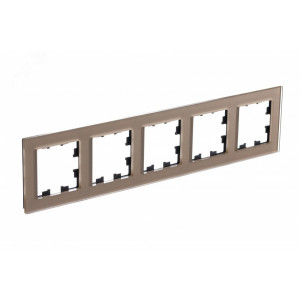 ATLASDESIGN NATURE 5-постовая РАМКА, ОРГАНИЧЕСКОЕ СТЕКЛО ШАМПАНЬ (1шт) C3(2) ATN320505