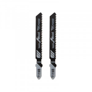 Пилка для электролобзика по дереву T119B 76 мм 12 зубьев на дюйм 4-30 мм (2 шт./уп.) KR-92-0310