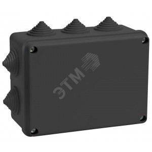 Коробка расп. КМ41242 150х110х70мм IP55 10 вв. черная UKO11-150-110-070-K02-55