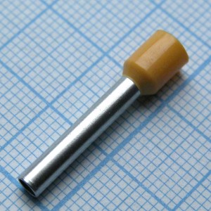 HE  4018  Orange, наконечник кабельный торцевой трубчатый с изоляцией, L=25.5/18мм, сеч. пров. 4.0мм2