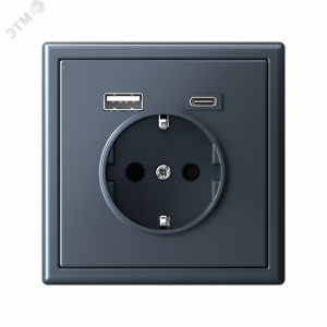 ARTGALLERY розетка 16А с 2 USB A+C, 5В/2,4А/3,0А, 2х5В/1,5А, механизм, грифель GAL000732