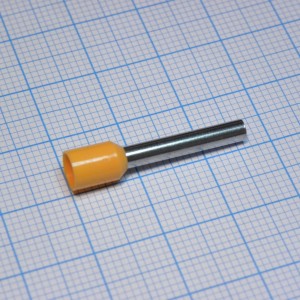 HE  4018  Orange, наконечник кабельный торцевой трубчатый с изоляцией, L=25.5/18мм, сеч. пров. 4.0мм2