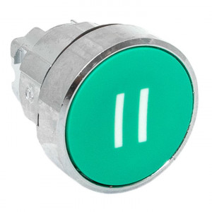Исполнительный механизм кнопки "II" XB4 зеленый плоский возвратный без фиксации IP65 EKF XB4BA-3154C-65