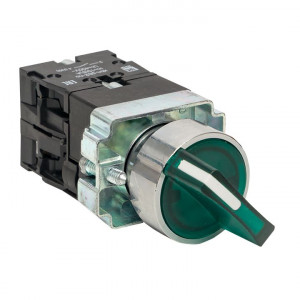Переключатель BD33 3P c зеленой подсветкой 230В NO PROxima xb2-bk33-g-230