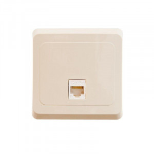 Розетка компьютерная 1-м СП Этюд RJ45 кат.5E крем. SE KOMC-001K