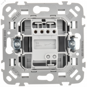 FLITE Выключатель 1-клавишный 10А ВС11-1-0-ФлС серый IEK FI-V10-0-10-1-K03