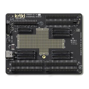 15100501, Комплектующие для модулей Snickerdoodle breakyBreaky Breakout Baseboard. Features 270 I/O pins on 0.1" pitch headers, Xilinx JTAG header, 0.1" grid plated-through-hole prototyping area, adhesive-base PCB supports, DC power jack
