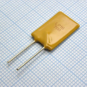 LP16- 700F, Самовосстанавливающийся предохранитель PTC 7A(hold) 11.9A(trip) 16V 100A 3W 8s 0.006Ohm Radial 12.5 X 3 X 22.5mm Bag