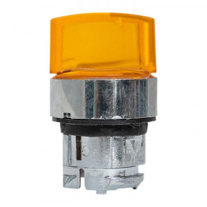 Исполнительный механизм переключателя ХB4 желтый на 2 положения с фиксацией, с подсветкой с короткой ручкой IP65 EKF XB4BD2FL-Y-65