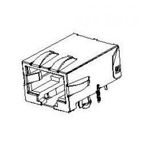44661-1011, Модульные соединители / соединители Ethernet MODJACK RA COMPACT CAT 5 PTH SHIELDED