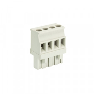 Розеточный разъем на кабель 8113 B/4 VR OB, Розеточный разъем, прямой, на кабель, шаг: 5.0 мм, 4 полюса, фиксация провода винтовая, исполнение: без маркировки, 400V, 12А, цвет: серый