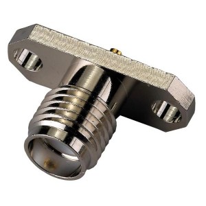 PCB.SMAFST.2H.B.HT, РЧ соединители / Коаксиальные соединители SMA Straight Panel Mount, Jack, Nickel, 50O, 2 Mounting Holes, Solder Termination Coaxial