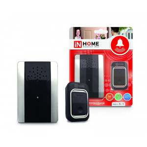 Звонок беспроводной ЗБ-10 38 мелодий с регул. звука подсветкой 150м цифр. кодир. с кнопкой IP44 серебр./черн. 4690612013381