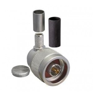 CONN012-1-W, РЧ соединители / Коаксиальные соединители N Type Connector Plug, Male Pin 50Ohm Free Hanging (In-Line), Right Angle Solder For RG-8X, Belden 9258, LMR-240