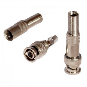 BNC-PP, Разъем высокочастотный, штекер BNC, под пайку на кабель RG6, RG59, пружина