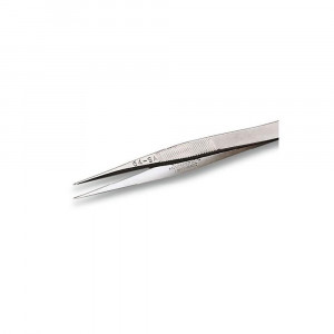 64SA, Специальная нержавеющая сталь, не магнитится. Точный пинцет с зазубренными зажимами, длина 120 мм, 17 г